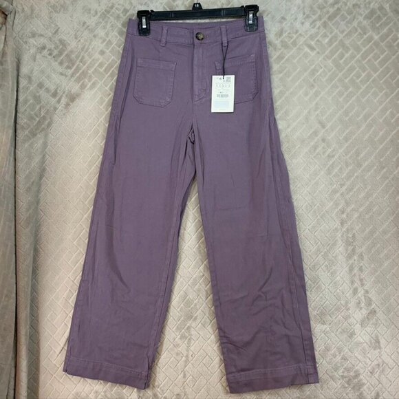Pull & Bear Womens Small Denim Jeans Lavender Purple Straight Ankle Mid Rise - Picture 1 of 15